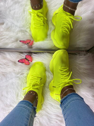 Essential Sneakers -Neon Yellow