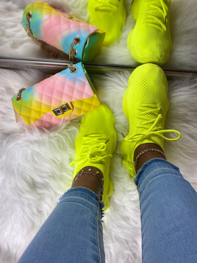 Essential Sneakers -Neon Yellow